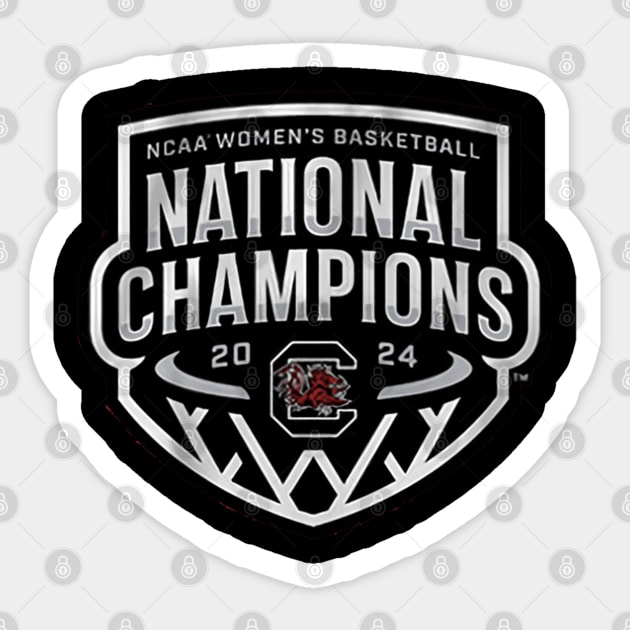 South Carolina Women's Basketball 2024 National Champions Logo Sticker by artbygonzalez